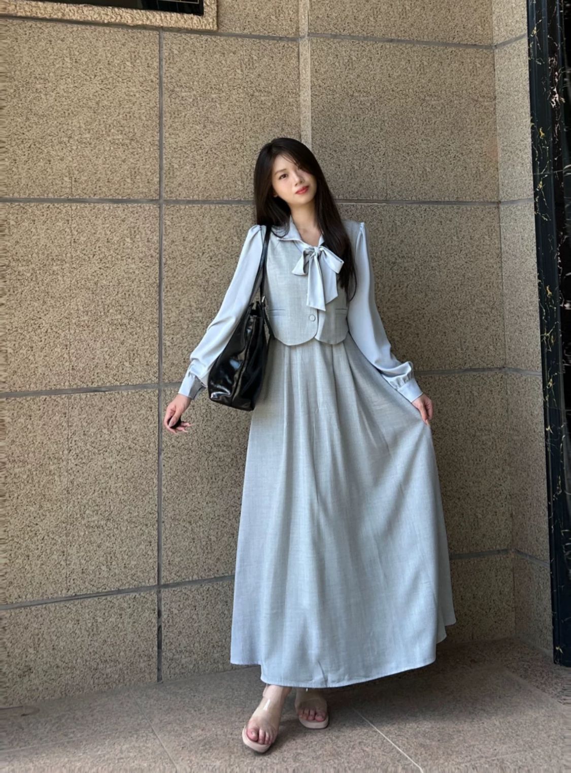 long sleeve ruffle hem dress Chic Aveloria Floral Print Long Sleeve Ruffle Hem Dress