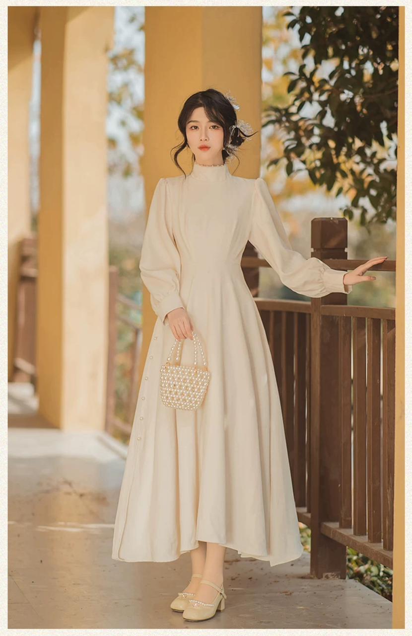 French tiered midi dress -